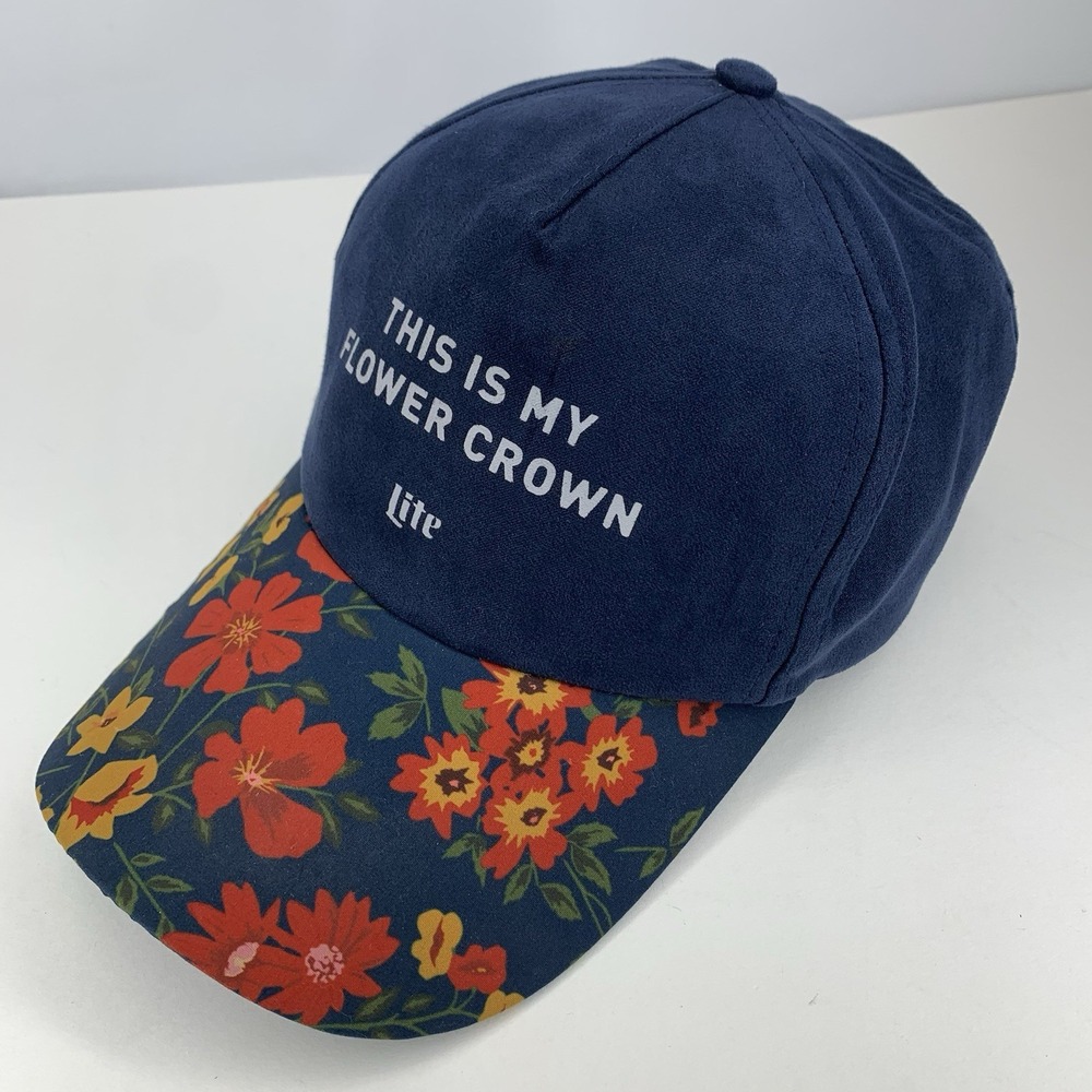 Miller Lite Hat This Is My Flower Crown Women Adjustable Soft Feel Baseball Cap
